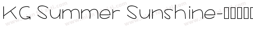 KG Summer Sunshine字体转换